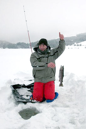 Fishing at the hole